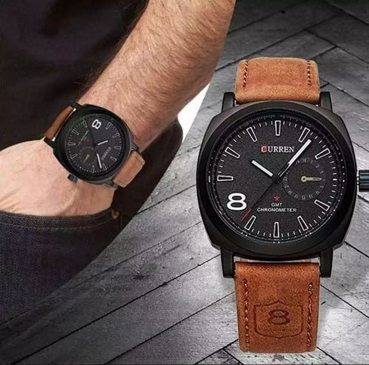 Casual Camel Leather Watch