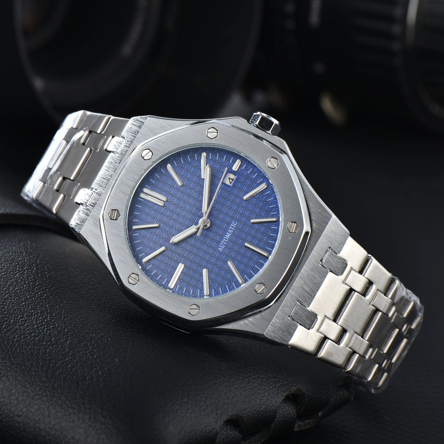 Silver Blue Chain Watch