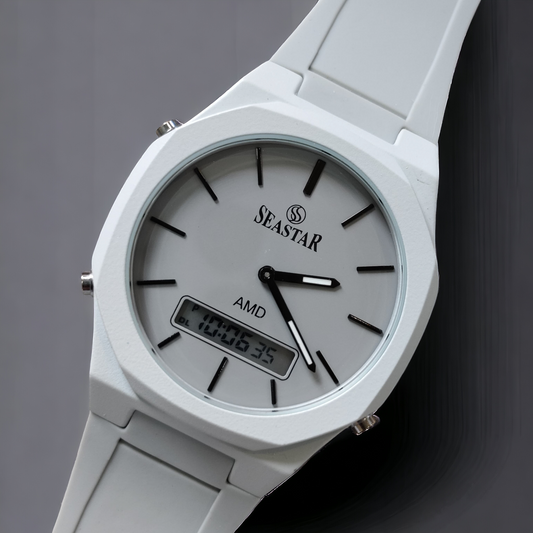 Grey Leather Luxury Watch