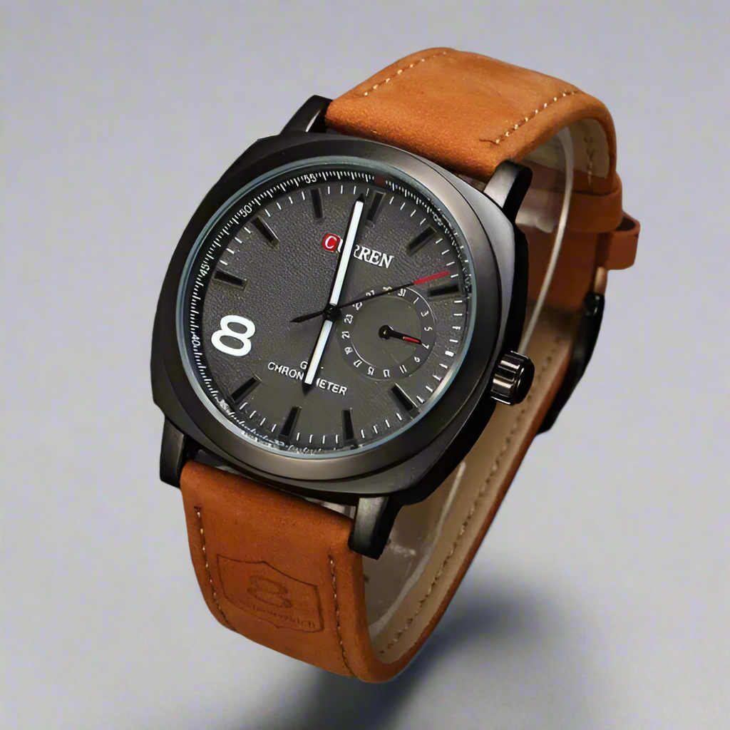 Casual Camel Leather Watch