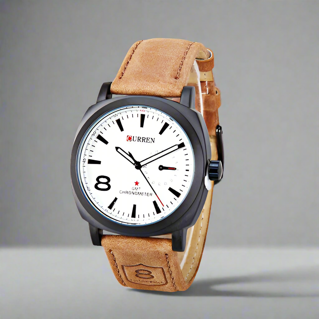 Casual Camel Leather Watch