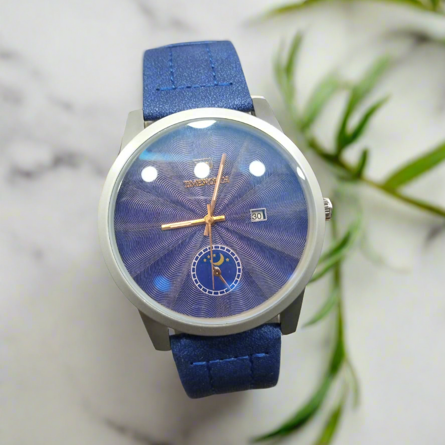 Blueish Grace Leather Watch