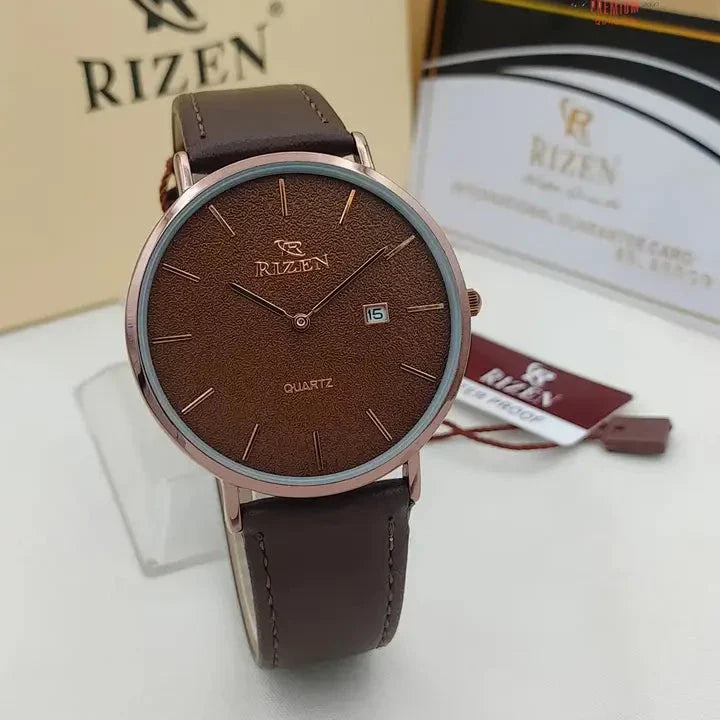 Impressive Leather Strap Watch